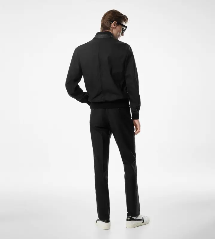 COTTON SILK TWILL BOMBER BLACK online